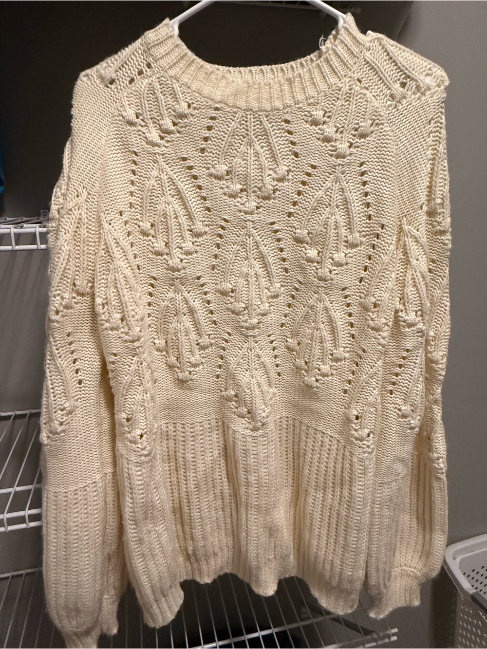 Classic Cream Knit Sweater - Women's Cozy Pullover